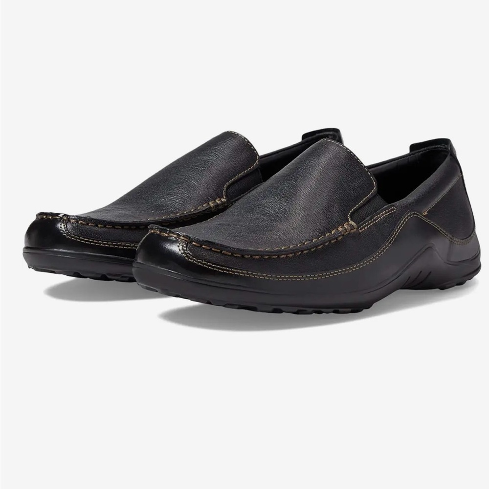 LIKE NEW. Cole Haan Black Leather Loafers. Tucker Venetian Slip on. Size 10 W.